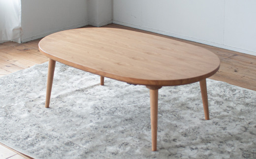 アルダー材のオーバルこたつ / こたつ単体 120cm フラットヒーター 節電 アルダー こたつ コタツ 家具