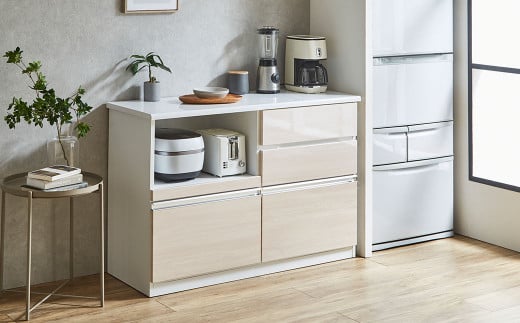 アクアⅡ 120 カウンター （ホワイト・ナチュラル）