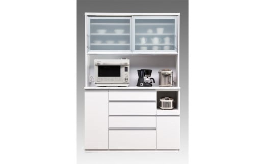 食器棚 ルシエル 140OP【白柾目・キングウッド】