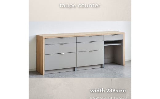 トープ239 カウンター ダストタイプ グレー系 インテリア