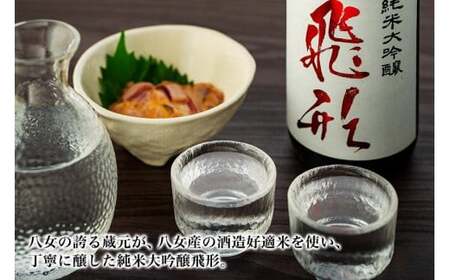 ＜純米大吟醸＞飛形・＜はだか麦焼酎＞酣酣楽楽720mlセット 日本酒 麦焼酎 お酒 飲み比べ 限定流通品 福岡県 八女市