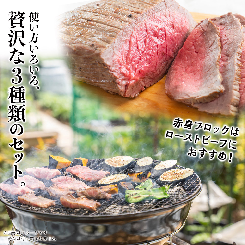 博多和牛 赤身肉セットB 赤身焼肉＆スライス＆ブロック