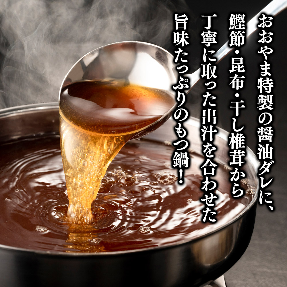 博多もつ鍋おおやま もつ鍋しょうゆ味 2人前  もつ モツ 博多もつ鍋 しょうゆ味 国産牛もつ 超低温カット 自社製造 贈り物 お取り寄せ 鰹節 昆布 福岡 八女