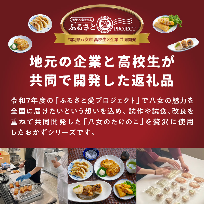 たけのこ春巻き12本セット 総菜 おかず お弁当 夕食 おつまみ 揚げるだけ 簡単 簡単調理 たけのこ 筍 小分け 使い切り 食べきり 福岡県 八女市