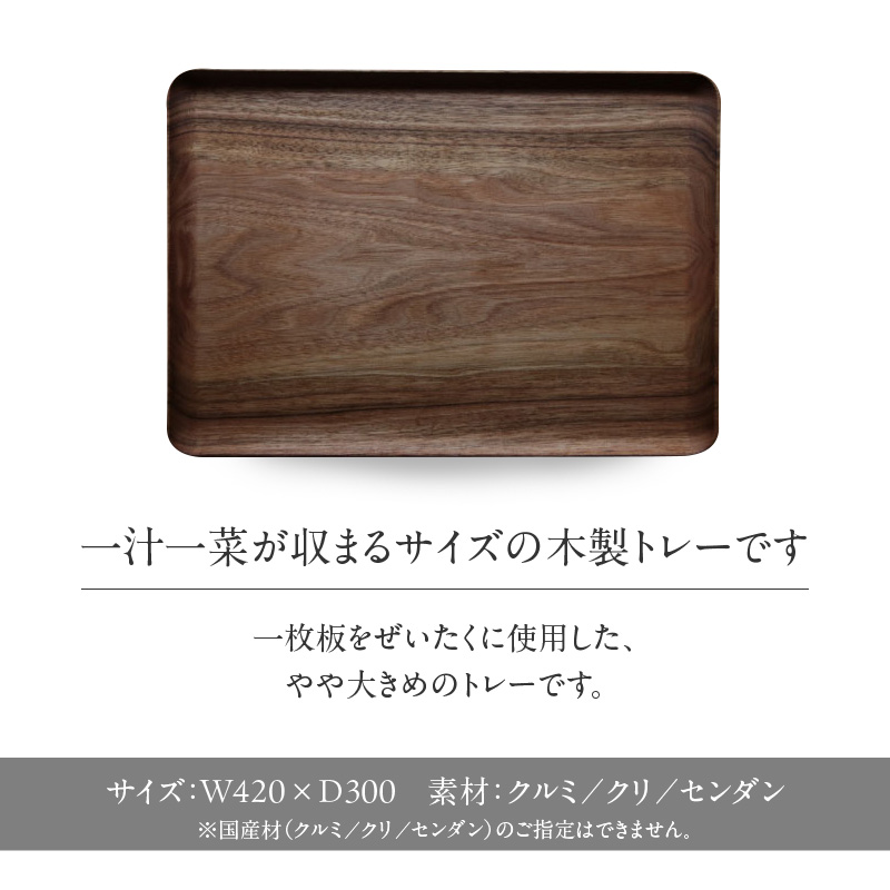 無垢材 伝統技法 ハンドカーブトレー 天然木＜配送不可：北海道・沖縄・離島＞ インテリア ナチュラル 家具 自然 木製 手仕事 お盆 おもてなし
