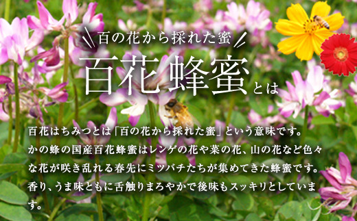 ＜国産＞かの蜂 百花蜂蜜【300g×3個】養蜂一筋60年自慢の一品
