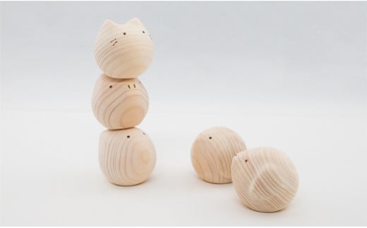 【九州産の木のおもちゃ】コロガルアニマル（ネコ） おもちゃ 積み木 赤ちゃん 子供 乳児 幼児 乳幼児 木 玩具 木製 誕生日 ギフト プレゼント 福岡県 八女市