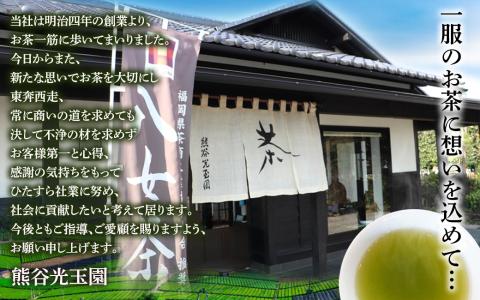 ＜八女茶＞　お茶の光玉園　煎茶「光（ひかり）」１００ｇ【メール便】