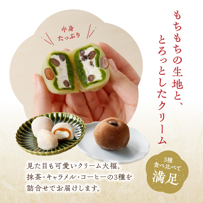 ＜道の駅たちばなオリジナル＞あまゆう大福詰合せ２０個入り  抹茶 キャラメル コーヒー 和菓子 洋菓子 八女茶 スイーツ 大福 セット 詰め合せ 福岡県 八女市