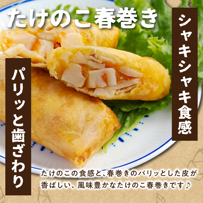 たけのこ春巻き12本セット 総菜 おかず お弁当 夕食 おつまみ 揚げるだけ 簡単 簡単調理 たけのこ 筍 小分け 使い切り 食べきり 福岡県 八女市