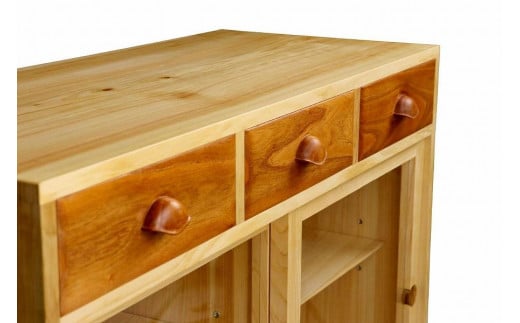 無垢材 伝統技法 ヤメノカップボード 天然木＜配送不可：北海道・沖縄・離島＞