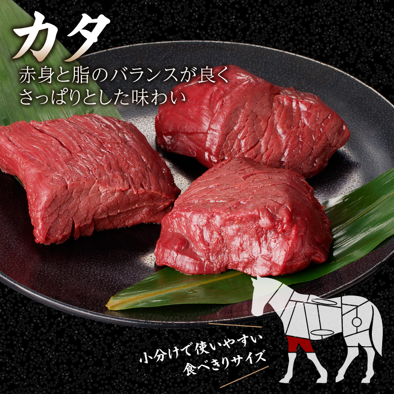 国産 馬刺し 赤身 たれ付き 【カタ】 《福岡肥育》 600g 【冷蔵】