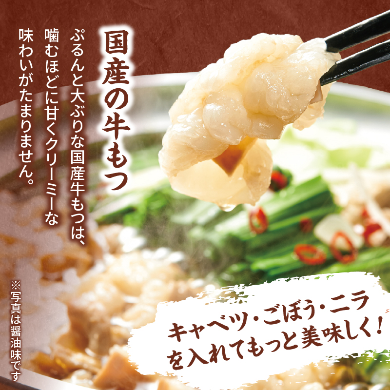 博多もつ鍋やまや もつ鍋セット こく味噌味(3～4人前)  もつ鍋 国産 牛もつ モツ 博多 やまや スープ付き 麺付き 冷凍 福岡県 八女市