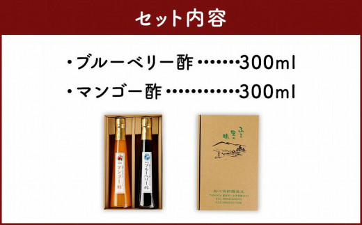 果物酢（マンゴー・ブルーベリー）セット【牛乳やソーダ割・ヨーグルトにかけて】