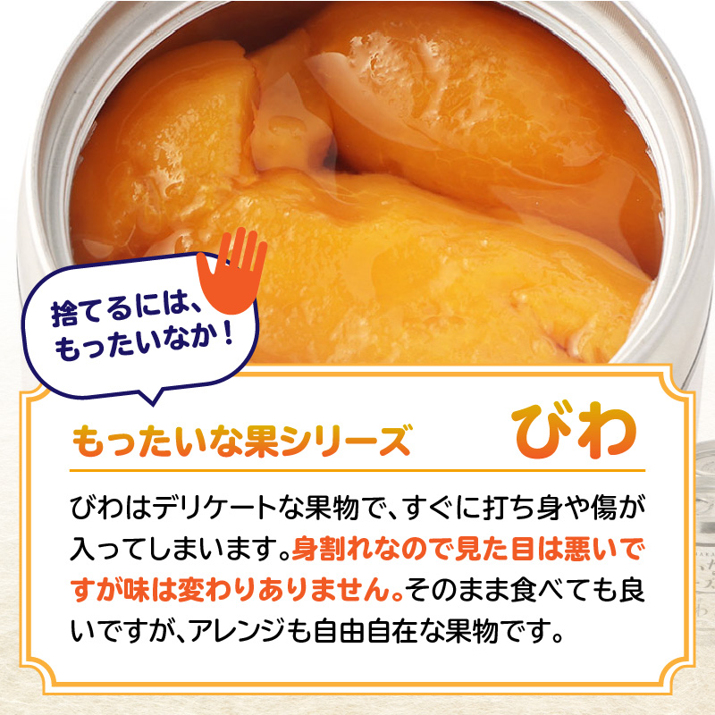【訳あり】 もったいな果シリーズ びわ 缶詰 M2号缶×12缶 セット 国産
