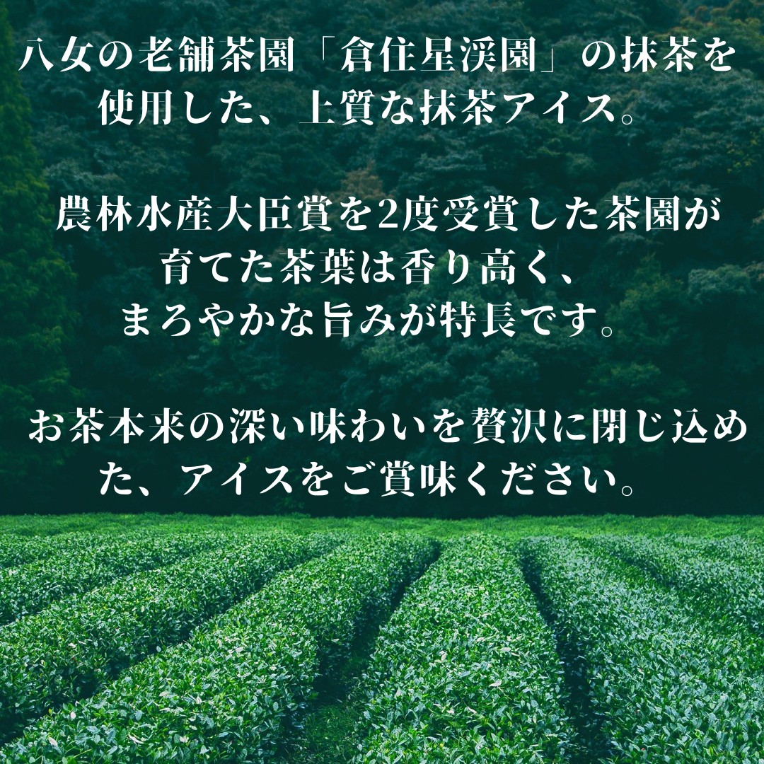 食べくらべ 八女抹茶アイス 濃茶＆薄茶 各4個  抹茶アイス 濃厚抹茶 スイーツ デザート アイスクリーム 八女抹茶 福岡県 八女市