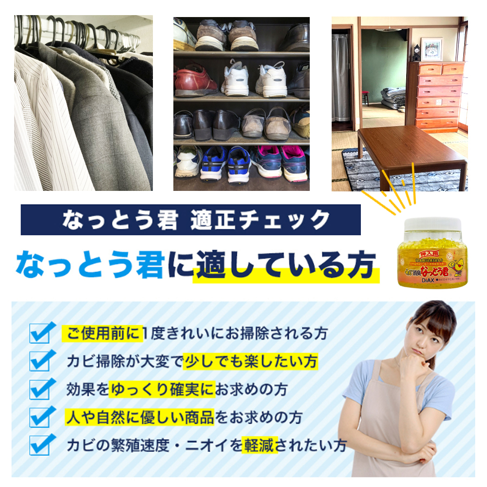 カビ消臭なっとう君押入れ用　3点セット