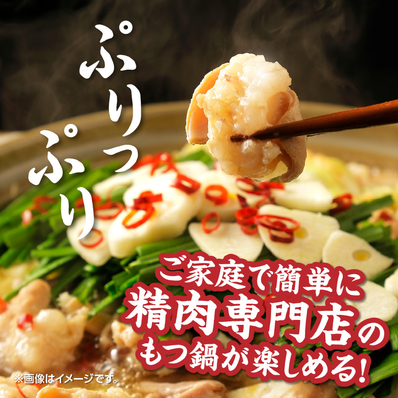 精肉店のもつ鍋セット  もつ鍋 モツ鍋 もつ ホルモン 鍋 醤油スープ ちゃんぽん麺 セット 簡単 お手軽 お店の味 2～3人分 福岡県 八女市