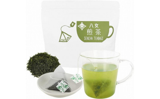 八女茶100％ マグカップ用煎茶ティーバッグ  たっぷり75個！ 2.5g×25個入×３袋＜岩崎園製茶＞