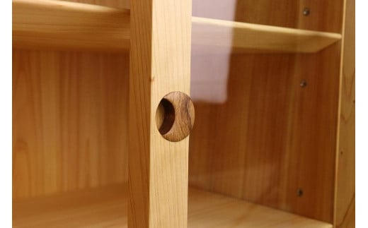 無垢材 伝統技法 ヤメノカップボード 天然木＜配送不可：北海道・沖縄・離島＞