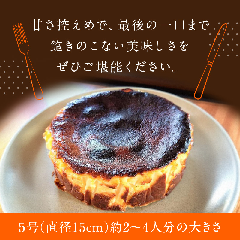 濃厚手作りバスクチーズケーキ　ホール5号