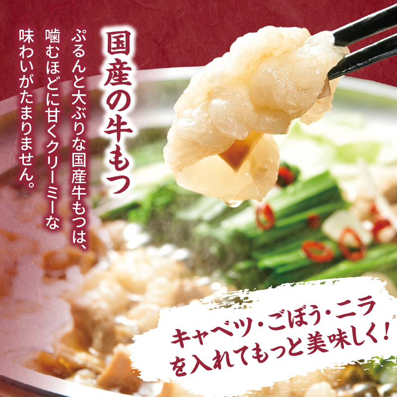 博多もつ鍋やまや もつ鍋セット あごだし醤油味(1～2人前)  もつ鍋 国産 牛もつ モツ 博多 やまや スープ付き 麺付き 冷凍 福岡県 八女市