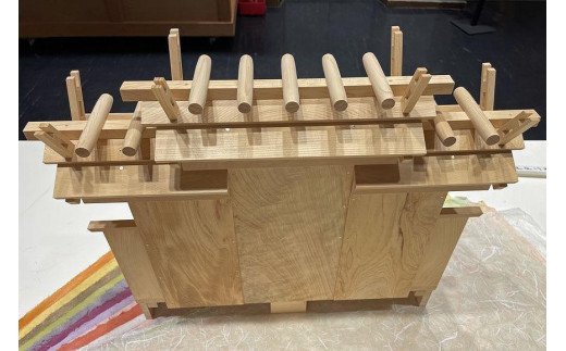 【受注生産品】仏壇職人がつくる神棚 屋根違い三社型