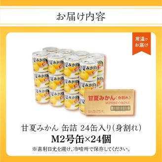 甘夏みかん 缶詰 24缶入り（身割れ）