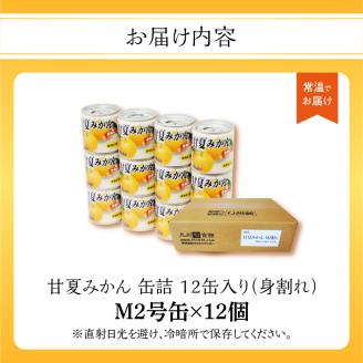 甘夏みかん 缶詰 12缶入り（身割れ）