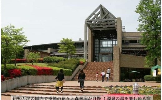 くつろぎの森　グリーンピア八女　平日限定「四季彩宿泊プラン」ペア宿泊券（１泊２食付） 