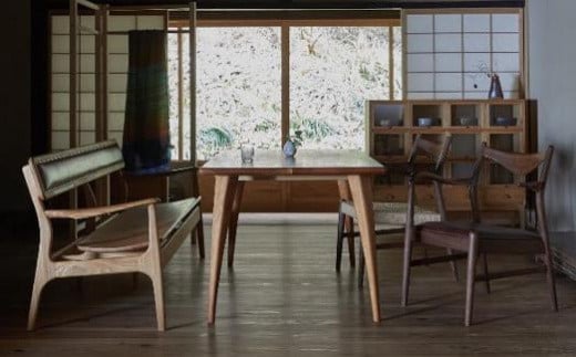 無垢材 伝統技法 ダイニングテーブル No.4（ミズメザクラ・栗） 天然木＜配送不可：北海道・沖縄・離島＞