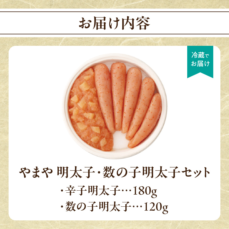 やまや 明太子・数の子明太子セット  明太子 めんたいこ やまや 数の子 ご飯のお供 おつまみ セット 福岡県 八女市
