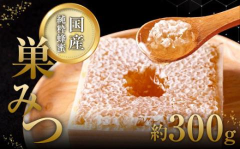 はちみつ 国産純粋 巣みつ 300g（九州蜂の子本舗） 蜂蜜 ハチミツ コムハニー 国産 デザート 数量限定 ビタミン ミネラル ギフト 贈答品 プレゼント 箱入り