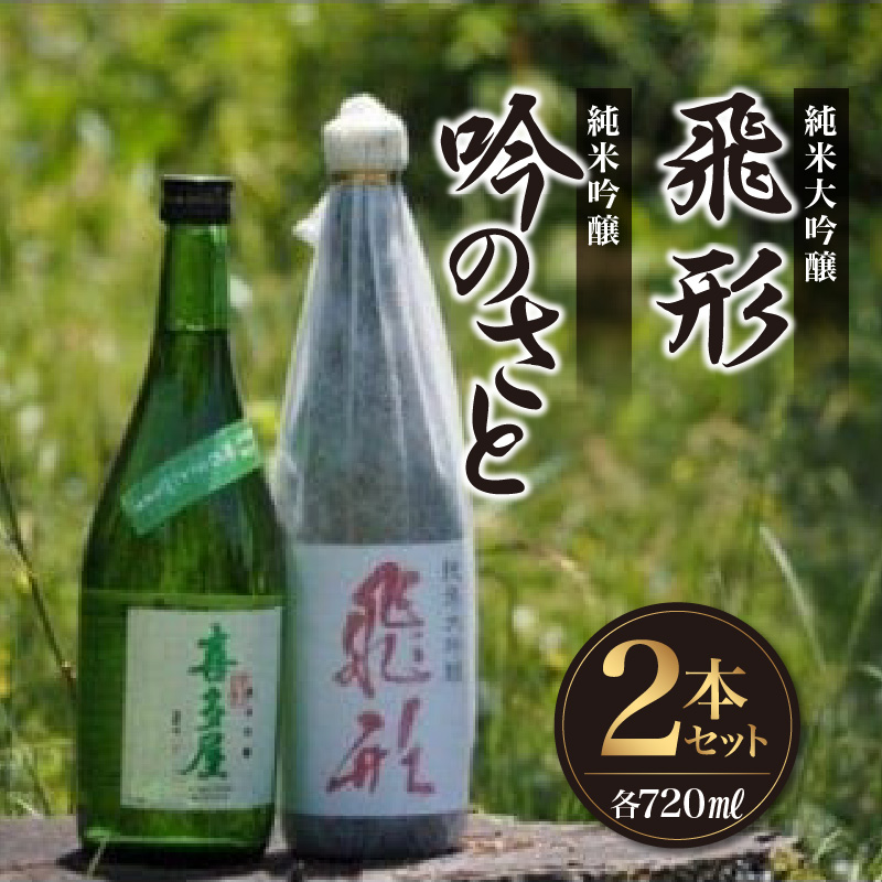 ＜純米大吟醸＞飛形＜純米吟醸＞吟のさと【720ml】2本セット 日本酒 お酒 飲み比べ 逸品 福岡県 八女市