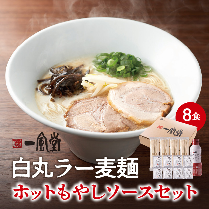 【一風堂】白丸ラー麦麺セット＆ホットもやしソースセット  ラーメン とんこつ 豚骨 豚骨スープ ストレート麺 ラー麦 本格 福岡 ご当地 お取り寄せ 福岡県 八女市