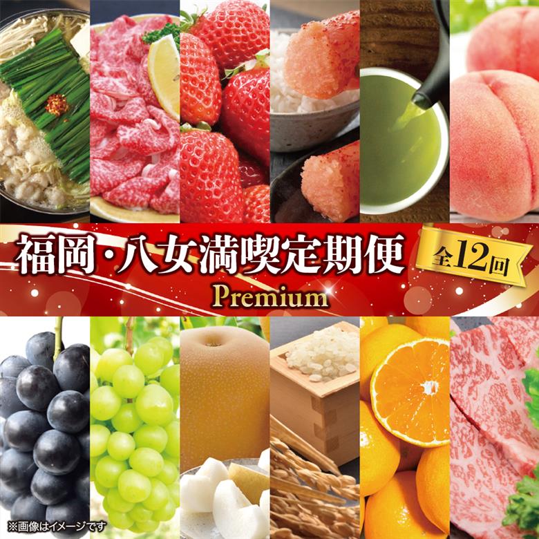 福岡・八女満喫定期便 プレミアム全１２回Ａ｜＜配送不可：北海道・沖縄・離島＞
