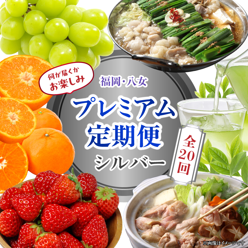 福岡・八女お楽しみプレミアム定期便【シルバー】全20回＜配送不可：北海道・沖縄・離島＞