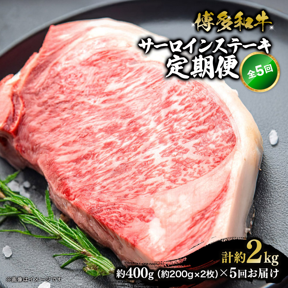 博多和牛 サーロインステーキ 定期便全5回 肉 お肉 和牛 牛肉 焼肉 ステーキ BBQ バーべキュー