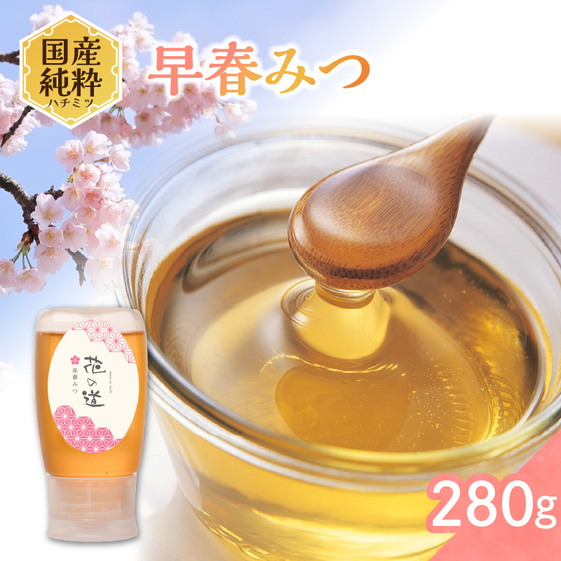 国産純粋蜂蜜 早春みつ 280g 非加熱 はちみつ ハチミツ 生はちみつ ローハニー オススメ 贈答 贈り物 プレゼント 八女市