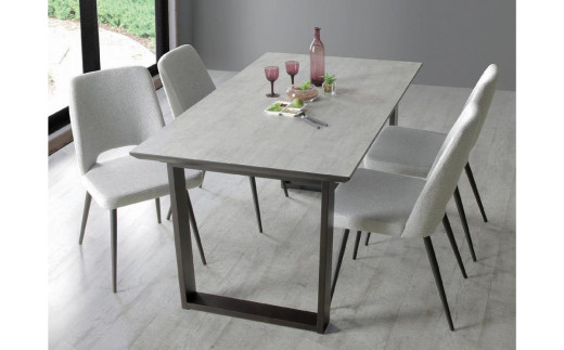 MT150テーブルとDC-5イス４脚の５点セット【シェルホワイト＜4本脚・ブラック＞】＜配送不可：北海道・沖縄・離島＞