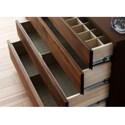 木製 洋服収納 チェスト 箪笥 レッチェ120ローチェスト ウォルナット【10年保証】【高野木工】