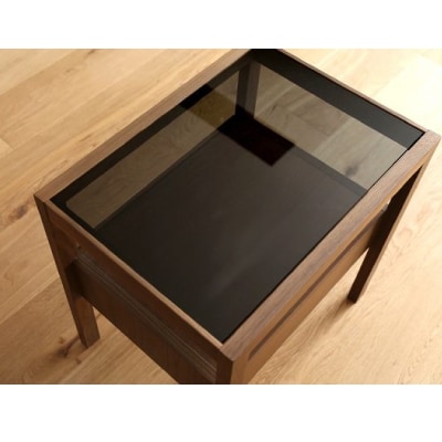 サイドテーブル 天然木 レッチェ50サイドテーブル ウォルナット【10年保証】【高野木工】