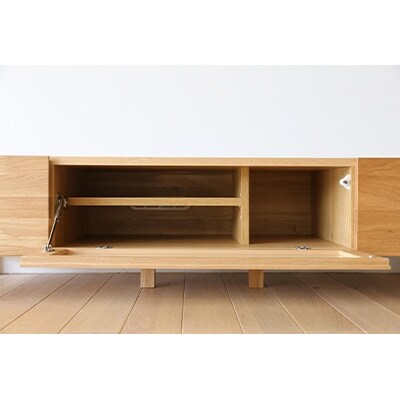 天然木製 TVボード 幅142cm　レッチェ142TVホワイトオーク材【10年保証】【高野木工】