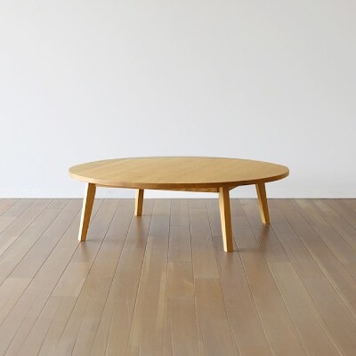 プレーン　ラウンドリビングテーブルWO120【高野木工】