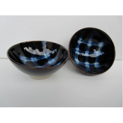 水田焼　絣文様ご飯茶碗2個セット