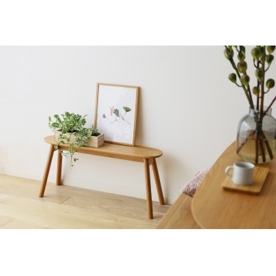 ルーベ  90ワイドスツール ホワイトオーク