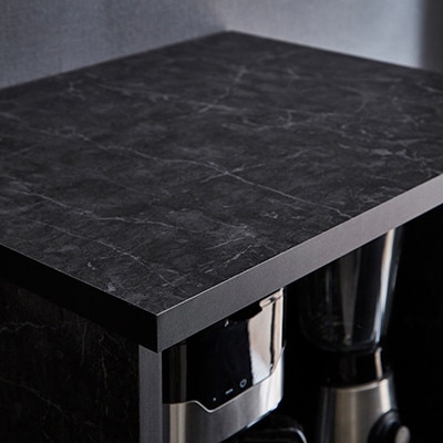 幅59cmコンパクトサイズ レンジ台 スイム【カラー:ストーンブラック】【配送不可地域：離島】