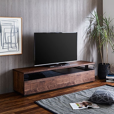幅180cmブルックリン風テレビ台 フレッド【カラー:ウォールナット】【配送不可地域：離島】