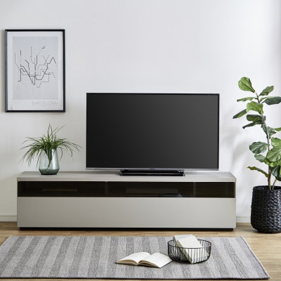 幅180cmブルックリン風テレビ台 フレッド【カラー:アッシュグレイ】【配送不可地域：離島】