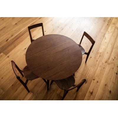 マルーン ダイニングテーブル 直径105cm ウォルナット